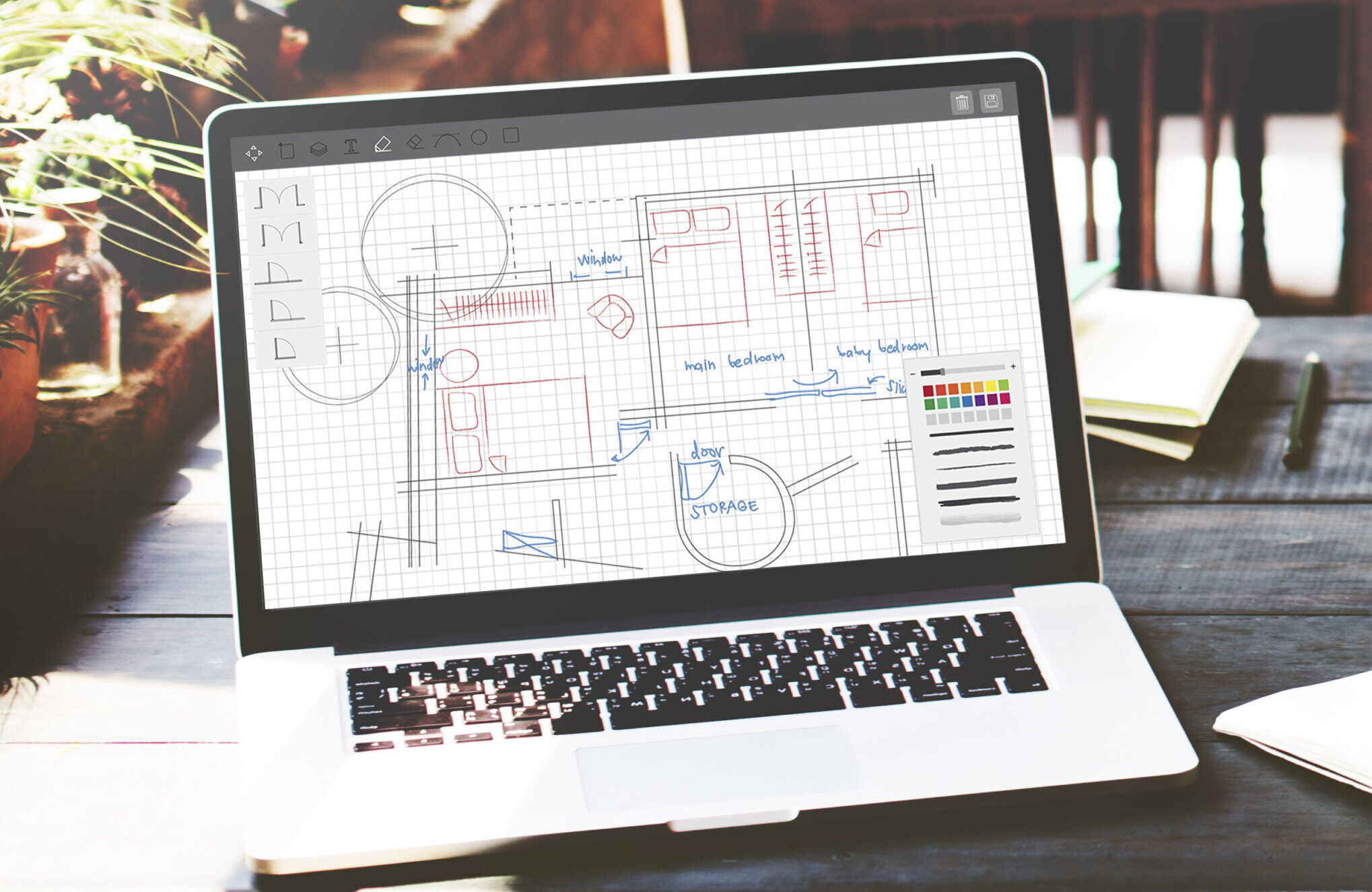 architecture plan blueprint layout work concept